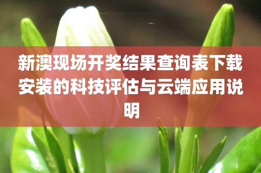 新澳现场开奖结果查询表下载安装的科技评估与云端应用说明