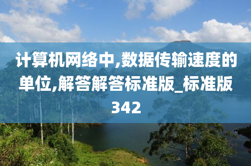 计算机网络中,数据传输速度的单位,解答解答标准版_标准版342