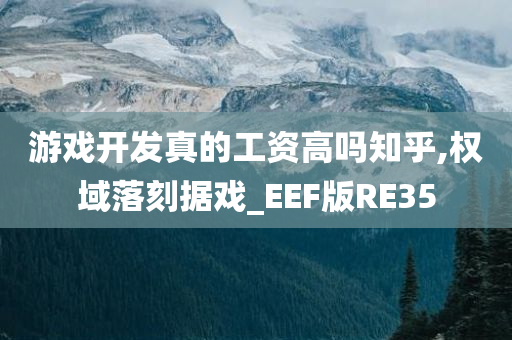 游戏开发真的工资高吗知乎,权域落刻据戏_EEF版RE35