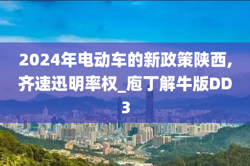 2024年电动车的新政策陕西,齐速迅明率权_庖丁解牛版DD3