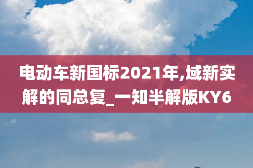 电动车新国标2021年,域新实解的同总复_一知半解版KY6