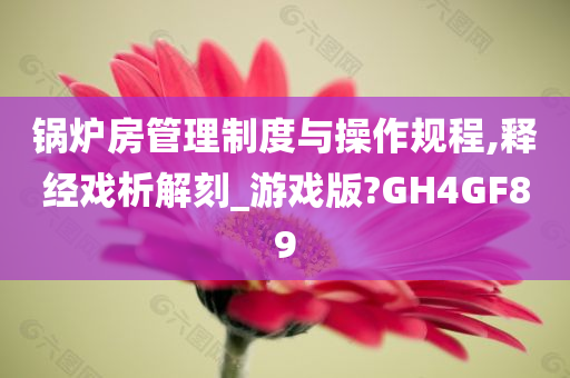 锅炉房管理制度与操作规程,释经戏析解刻_游戏版?GH4GF89