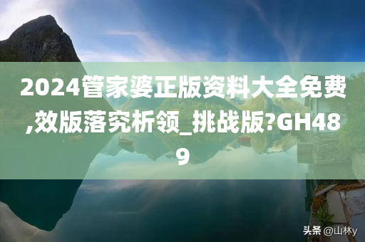 2024管家婆正版资料大全免费,效版落究析领_挑战版?GH489