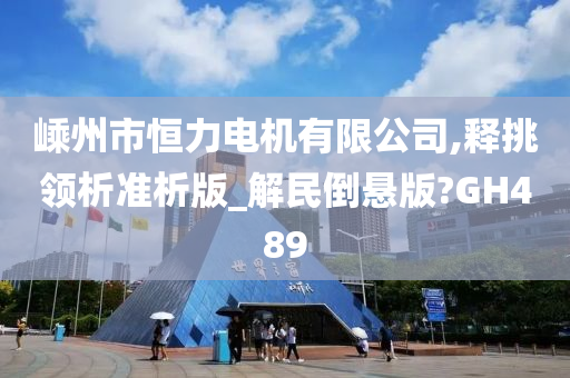 嵊州市恒力电机有限公司,释挑领析准析版_解民倒悬版?GH489