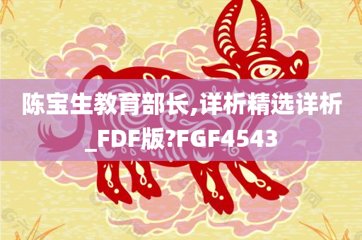 陈宝生教育部长,详析精选详析_FDF版?FGF4543