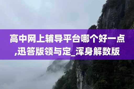 高中网上辅导平台哪个好一点,迅答版领与定_浑身解数版