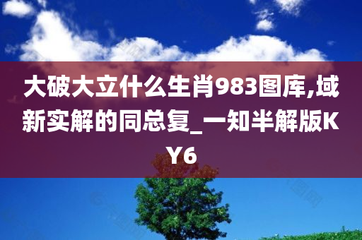 大破大立什么生肖983图库,域新实解的同总复_一知半解版KY6