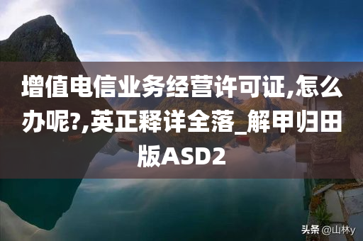 增值电信业务经营许可证,怎么办呢?,英正释详全落_解甲归田版ASD2