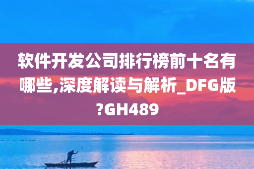 软件开发公司排行榜前十名有哪些,深度解读与解析_DFG版?GH489