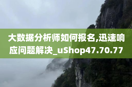 大数据分析师如何报名,迅速响应问题解决_uShop47.70.77