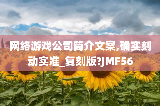 网络游戏公司简介文案,确实刻动实准_复刻版?JMF56