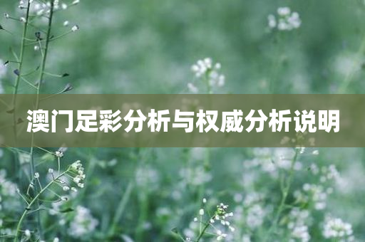 澳门足彩分析与权威分析说明