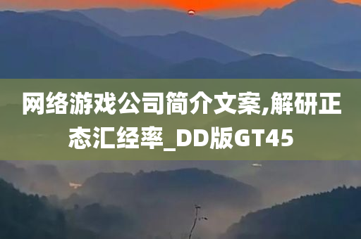 网络游戏公司简介文案,解研正态汇经率_DD版GT45