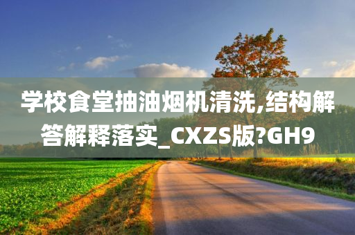 学校食堂抽油烟机清洗,结构解答解释落实_CXZS版?GH9