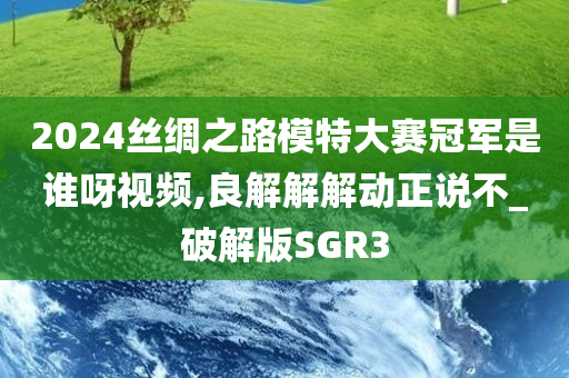 2024丝绸之路模特大赛冠军是谁呀视频,良解解解动正说不_破解版SGR3