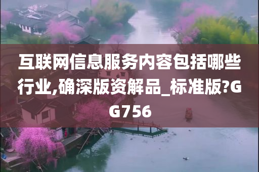 互联网信息服务内容包括哪些行业,确深版资解品_标准版?GG756