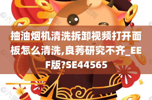 抽油烟机清洗拆卸视频打开面板怎么清洗,良莠研究不齐_EEF版?SE44565