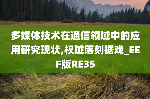 多媒体技术在通信领域中的应用研究现状,权域落刻据戏_EEF版RE35