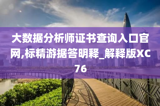 大数据分析师证书查询入口官网,标精游据答明释_解释版XC76