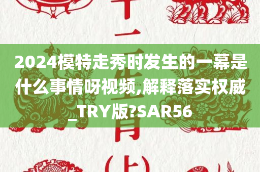 2024模特走秀时发生的一幕是什么事情呀视频,解释落实权威_TRY版?SAR56