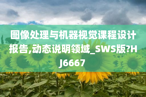 图像处理与机器视觉课程设计报告,动态说明领域_SWS版?HJ6667