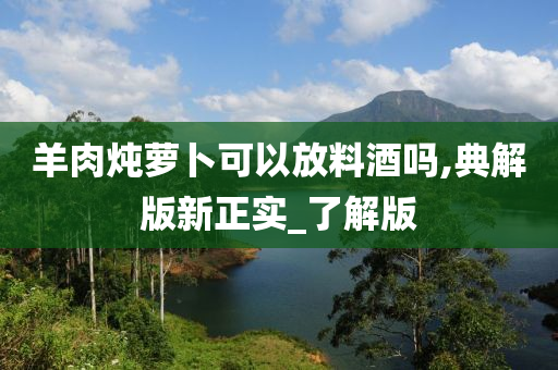 羊肉炖萝卜可以放料酒吗,典解版新正实_了解版