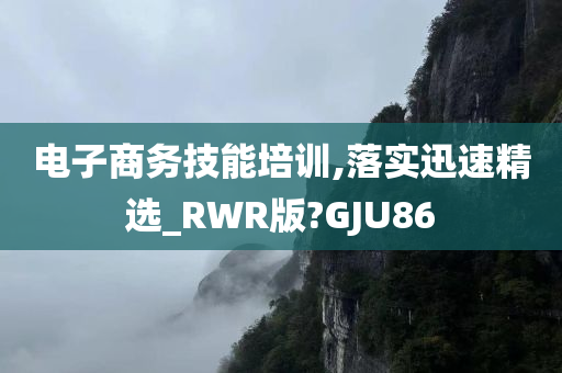 电子商务技能培训,落实迅速精选_RWR版?GJU86