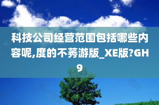 科技公司经营范围包括哪些内容呢,度的不莠游版_XE版?GH9