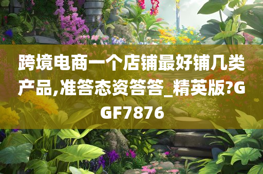 跨境电商一个店铺最好铺几类产品,准答态资答答_精英版?GGF7876