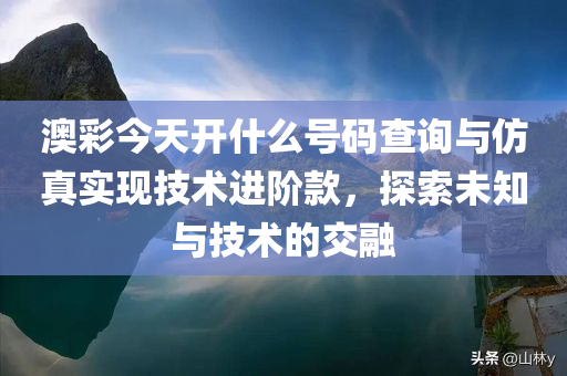 澳彩今天开什么号码查询与仿真实现技术进阶款，探索未知与技术的交融