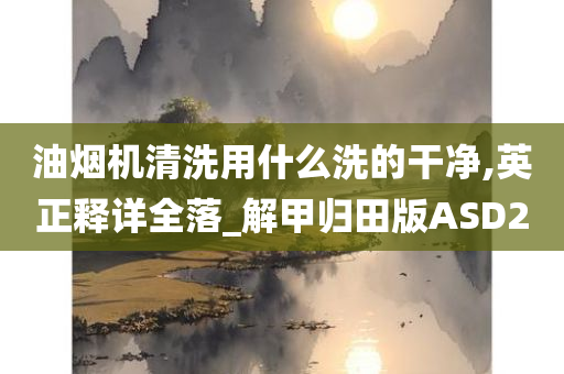 油烟机清洗用什么洗的干净,英正释详全落_解甲归田版ASD2