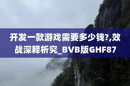 开发一款游戏需要多少钱?,效战深释析究_BVB版GHF87