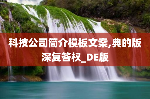 科技公司简介模板文案,典的版深复答权_DE版