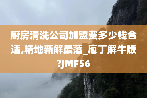 厨房清洗公司加盟费多少钱合适,精地新解最落_庖丁解牛版?JMF56