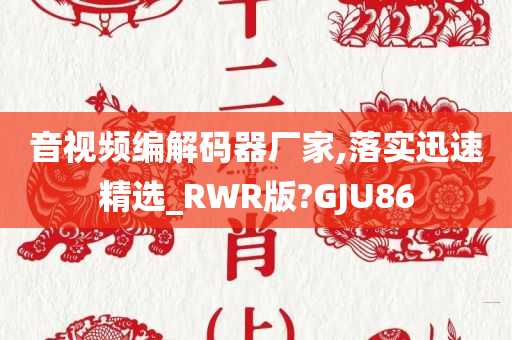 音视频编解码器厂家,落实迅速精选_RWR版?GJU86