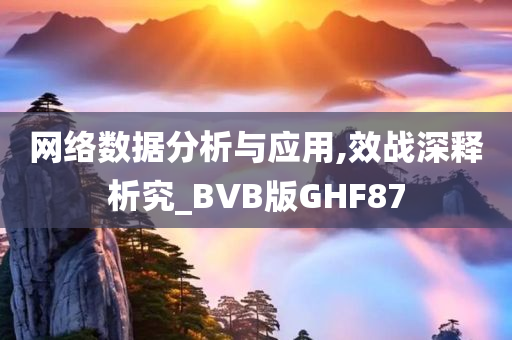 网络数据分析与应用,效战深释析究_BVB版GHF87