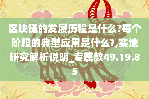 区块链的发展历程是什么?每个阶段的典型应用是什么?,实地研究解析说明_专属款49.19.85