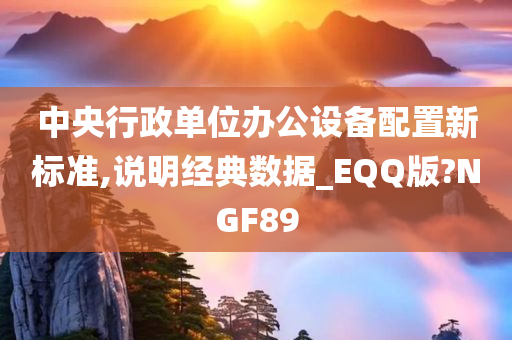 中央行政单位办公设备配置新标准,说明经典数据_EQQ版?NGF89