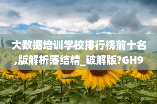 大数据培训学校排行榜前十名,版解析落结精_破解版?GH9