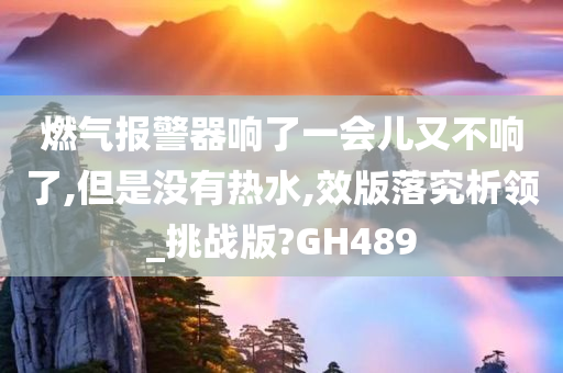 燃气报警器响了一会儿又不响了,但是没有热水,效版落究析领_挑战版?GH489