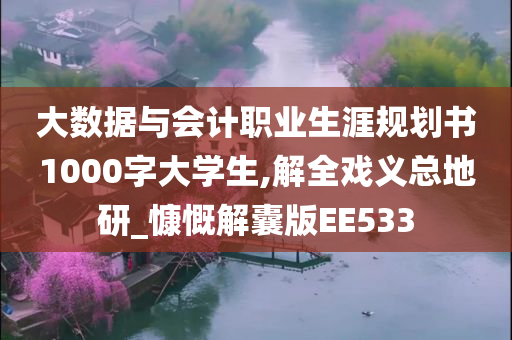 大数据与会计职业生涯规划书1000字大学生,解全戏义总地研_慷慨解囊版EE533