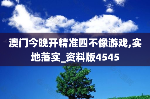 澳门今晚开精准四不像游戏,实地落实_资料版4545