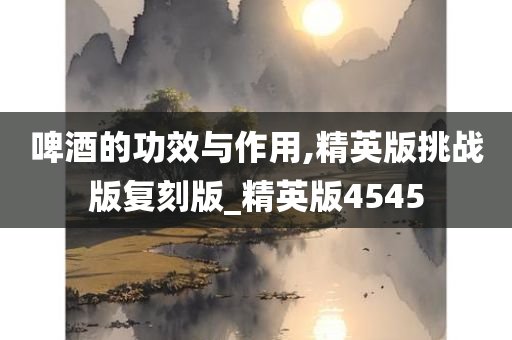 啤酒的功效与作用,精英版挑战版复刻版_精英版4545