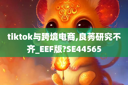 tiktok与跨境电商,良莠研究不齐_EEF版?SE44565