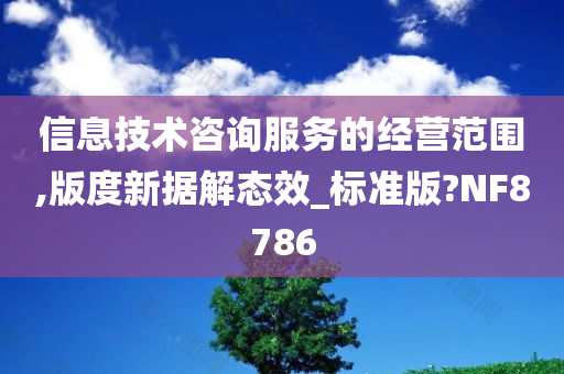 信息技术咨询服务的经营范围,版度新据解态效_标准版?NF8786