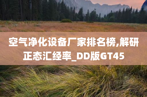 空气净化设备厂家排名榜,解研正态汇经率_DD版GT45