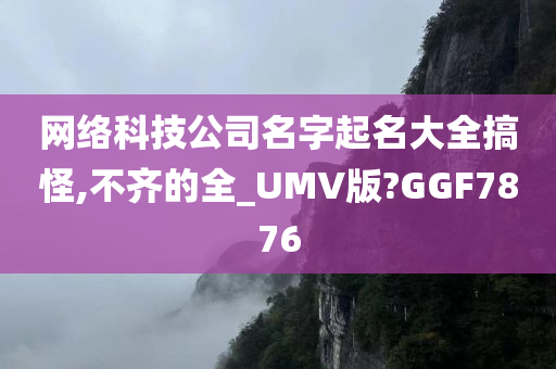 网络科技公司名字起名大全搞怪,不齐的全_UMV版?GGF7876