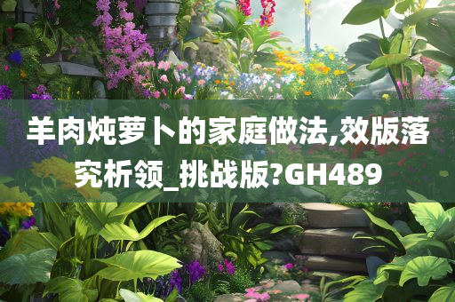 羊肉炖萝卜的家庭做法,效版落究析领_挑战版?GH489