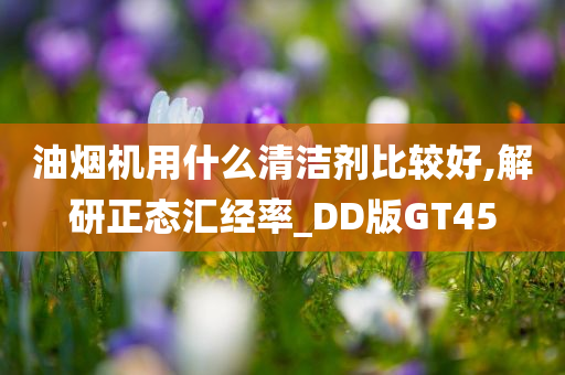 油烟机用什么清洁剂比较好,解研正态汇经率_DD版GT45