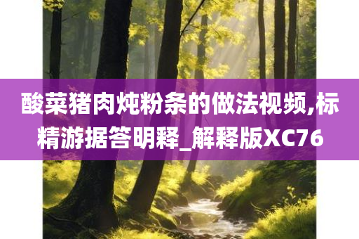 酸菜猪肉炖粉条的做法视频,标精游据答明释_解释版XC76